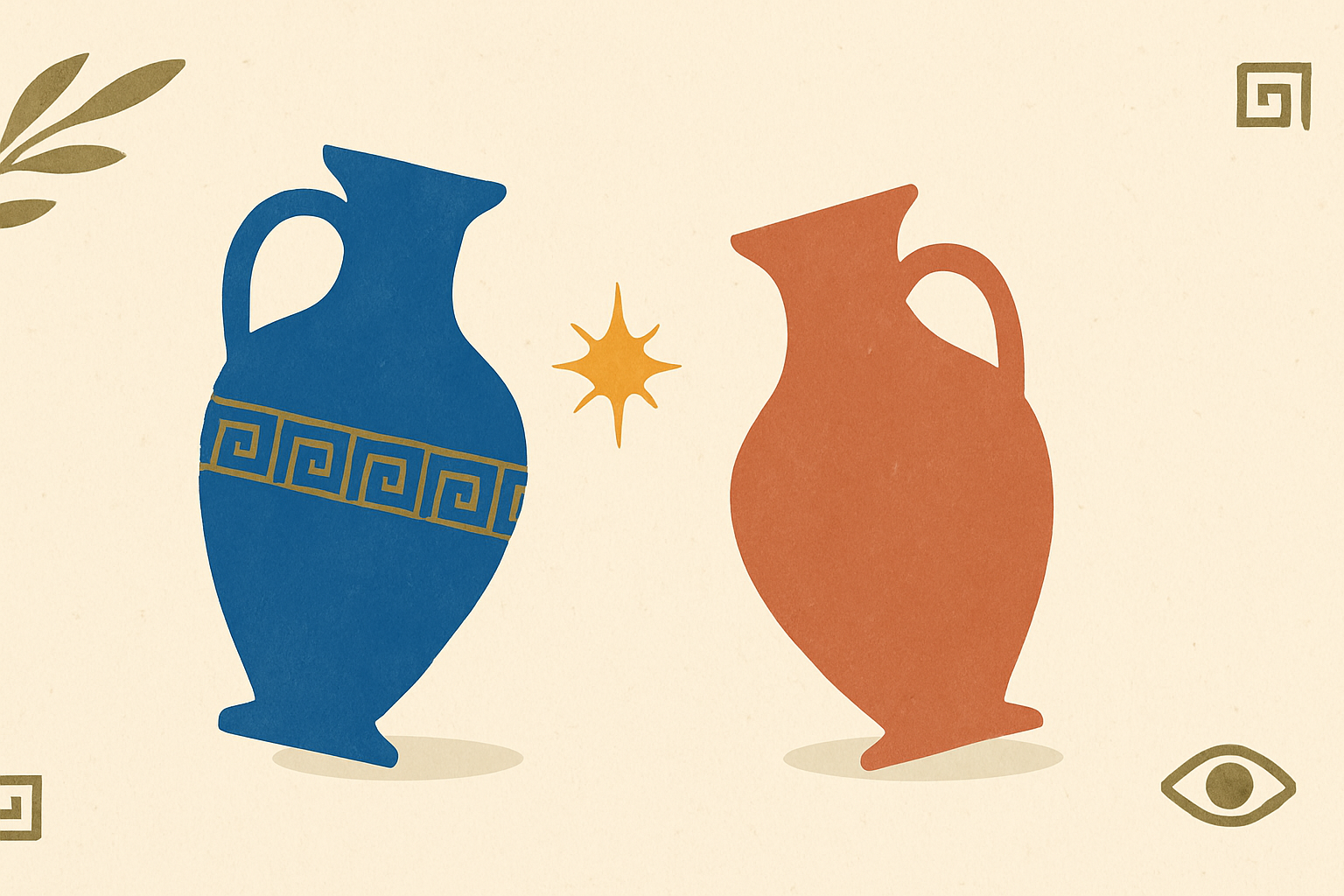 Illustrated banner: two cartoon speech bubbles pointed at each other with lightning symbols and an olive branch peace token between them on a cream background